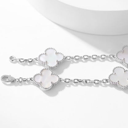 [Leaves]CLOVER 10 MOTIFS WHITE MOTHER OF PEARL NECKLACE