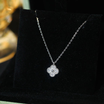 [Leaves]CLOVER MINI 9.5MM PENDANT DIAMOND NECKLACE