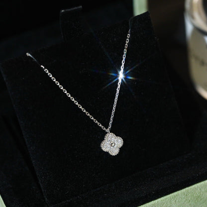 [Leaves]CLOVER MINI 9.5MM PENDANT DIAMOND NECKLACE
