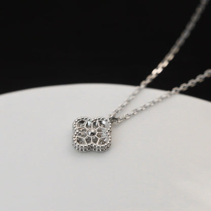 [Leaves]CLOVER MINI 9.5MM PENDANT DIAMOND NECKLACE