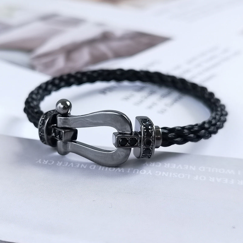 [Leaves]FORCE LARGE SERIES BLACK SAMURAI BRACELET