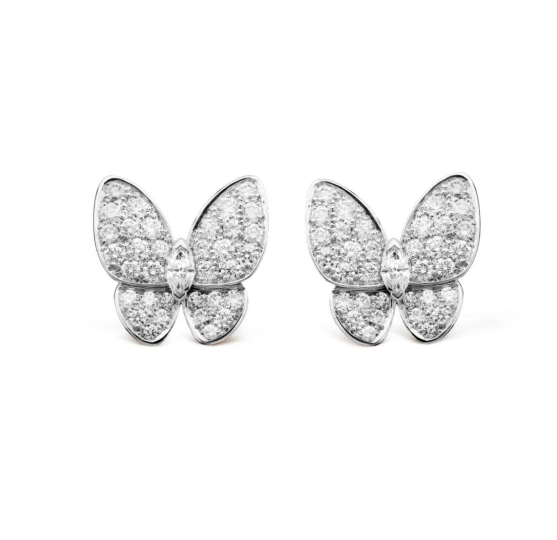 [Leaves]BUTTERFLY ALL DIAMOND EARRINGS