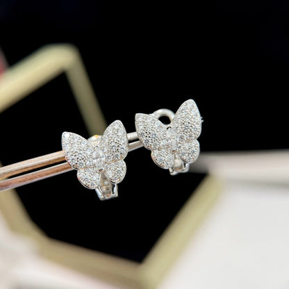 [Leaves]BUTTERFLY ALL DIAMOND EARRINGS