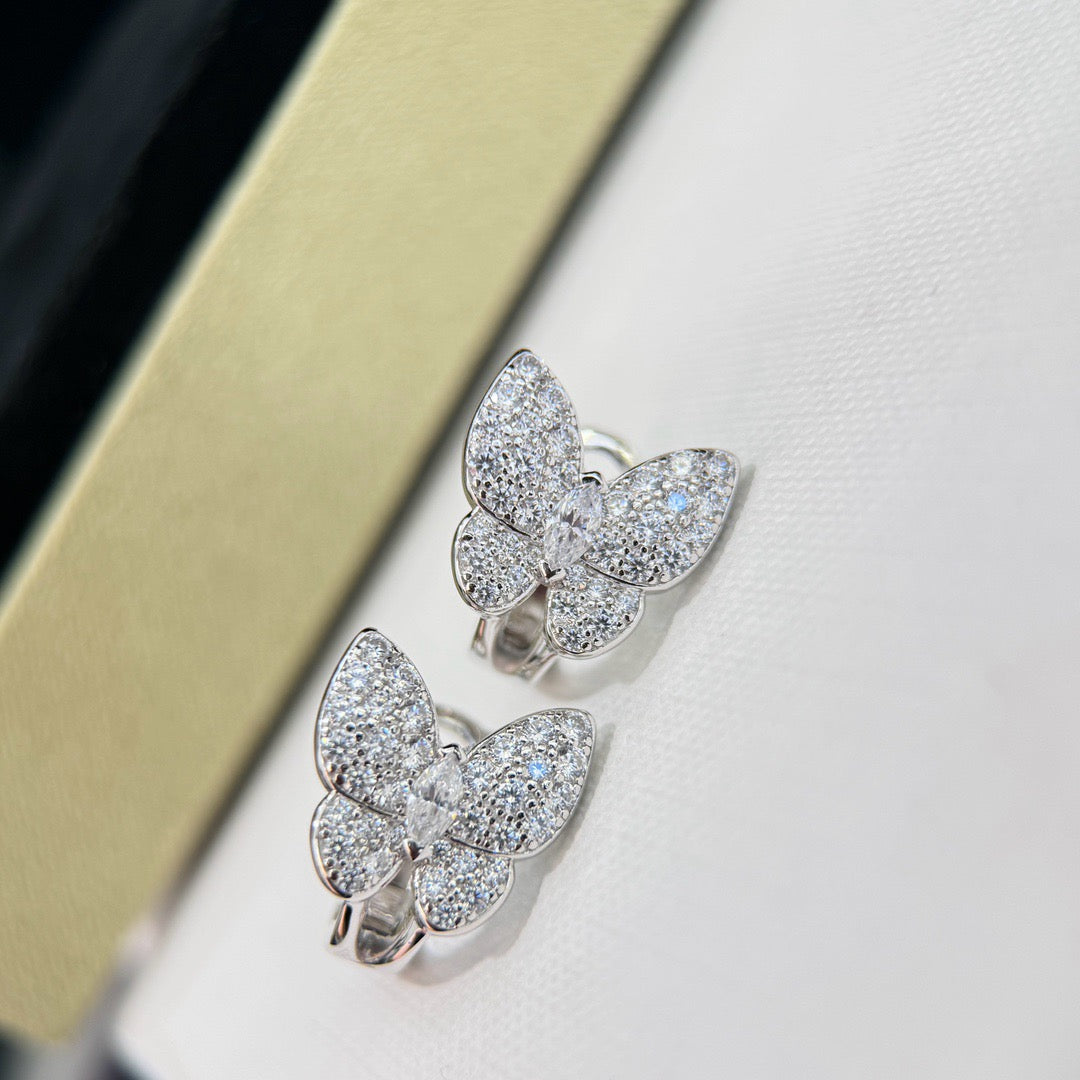 [Leaves]BUTTERFLY ALL DIAMOND EARRINGS