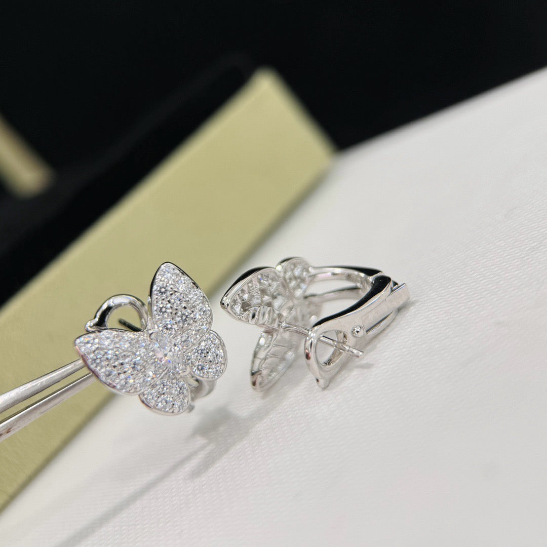 [Leaves]BUTTERFLY ALL DIAMOND EARRINGS