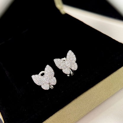 [Leaves]BUTTERFLY ALL DIAMOND EARRINGS