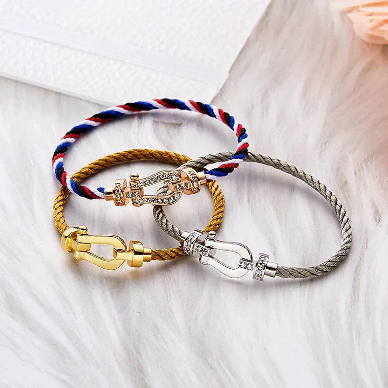 [Leaves]FORCE LARGE HORSESHOE BRACELET - GOLD