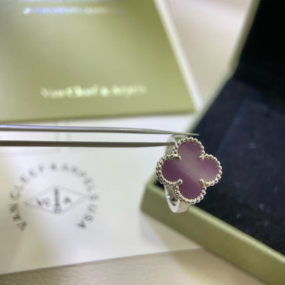 [Leaves]CLOVER  PURPLE VIOLET RING
