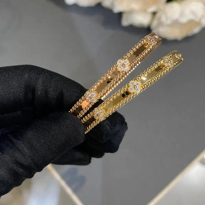 [Leaves]CLOVER BRACELET 4MM DIAMONDS