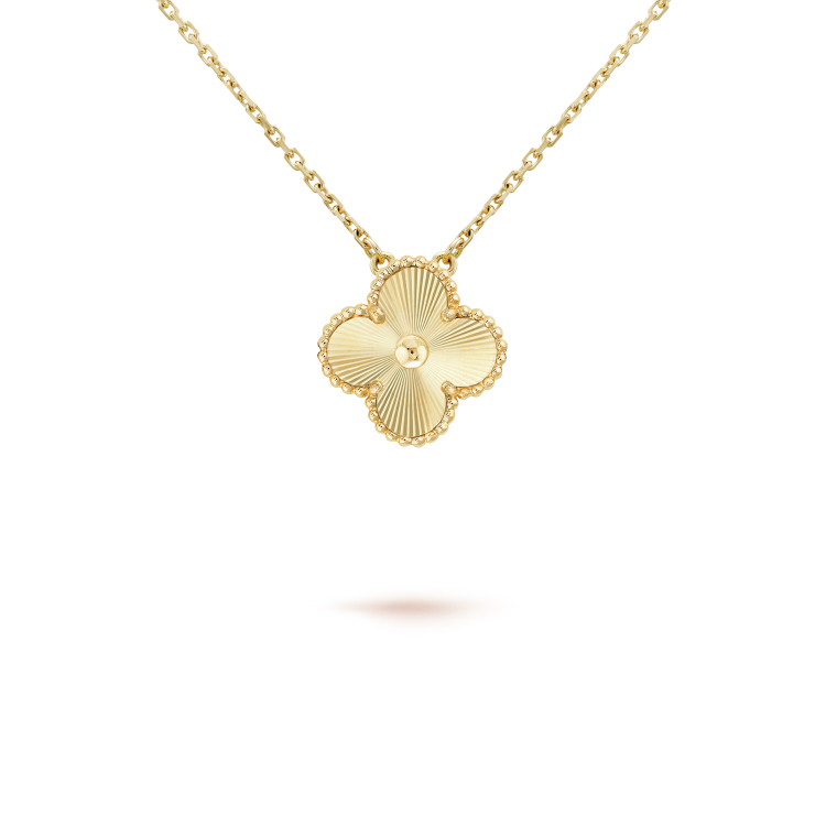 [Leaves]CLOVER 15MM LASER NECKLACE