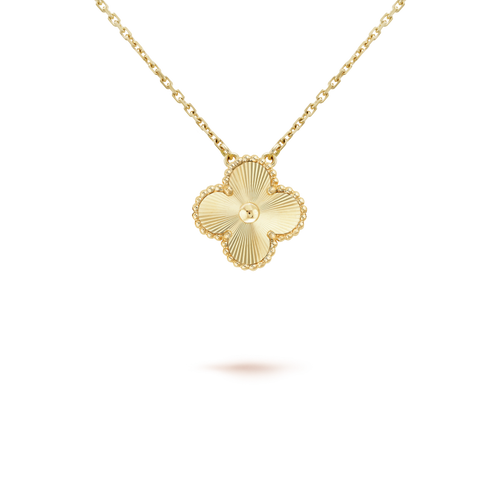 [Leaves]CLOVER 15MM LASER NECKLACE