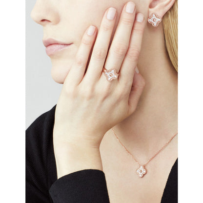 [Leaves]CLOVER 15MM DIAMOND SINGLE FLOWER NECKLACE