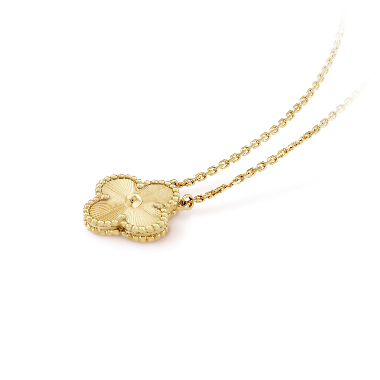 [Leaves]CLOVER 15MM LASER NECKLACE