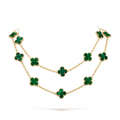 [Leaves]CLOVER 20 MOTIFS MALACHITE GOLD