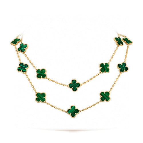 [Leaves]CLOVER 20 MOTIFS MALACHITE GOLD