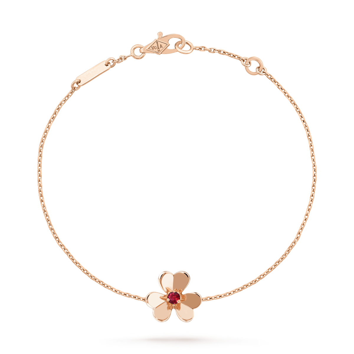[Leaves]FRIVOLE GOLD FLOWER PINK MALACHITE BRACELET