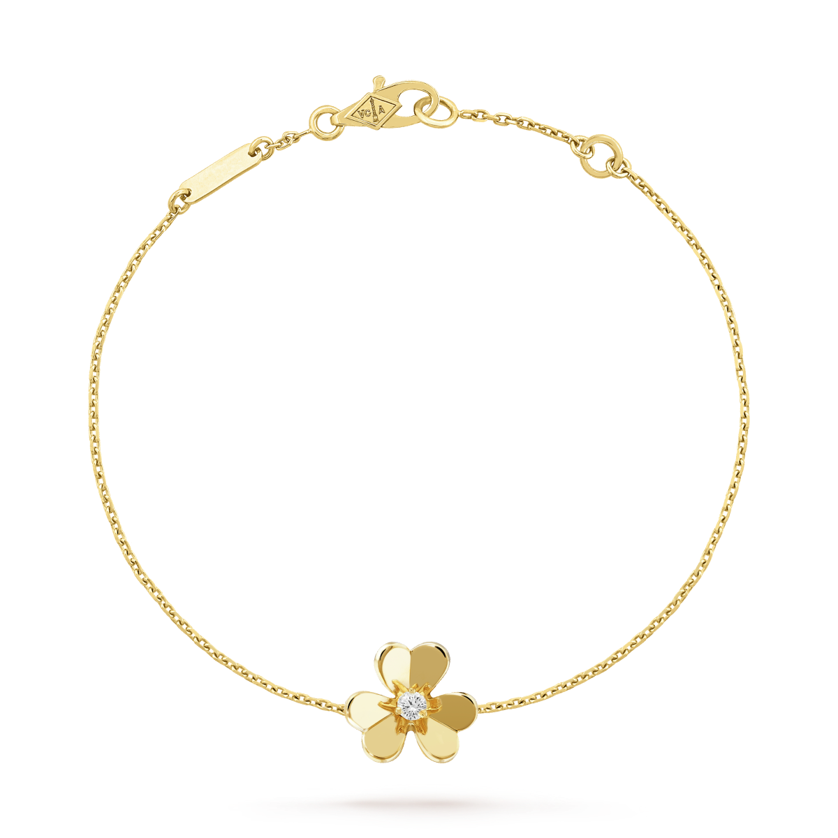 [Leaves]FRIVOLE GOLD FLOWER PINK MALACHITE BRACELET
