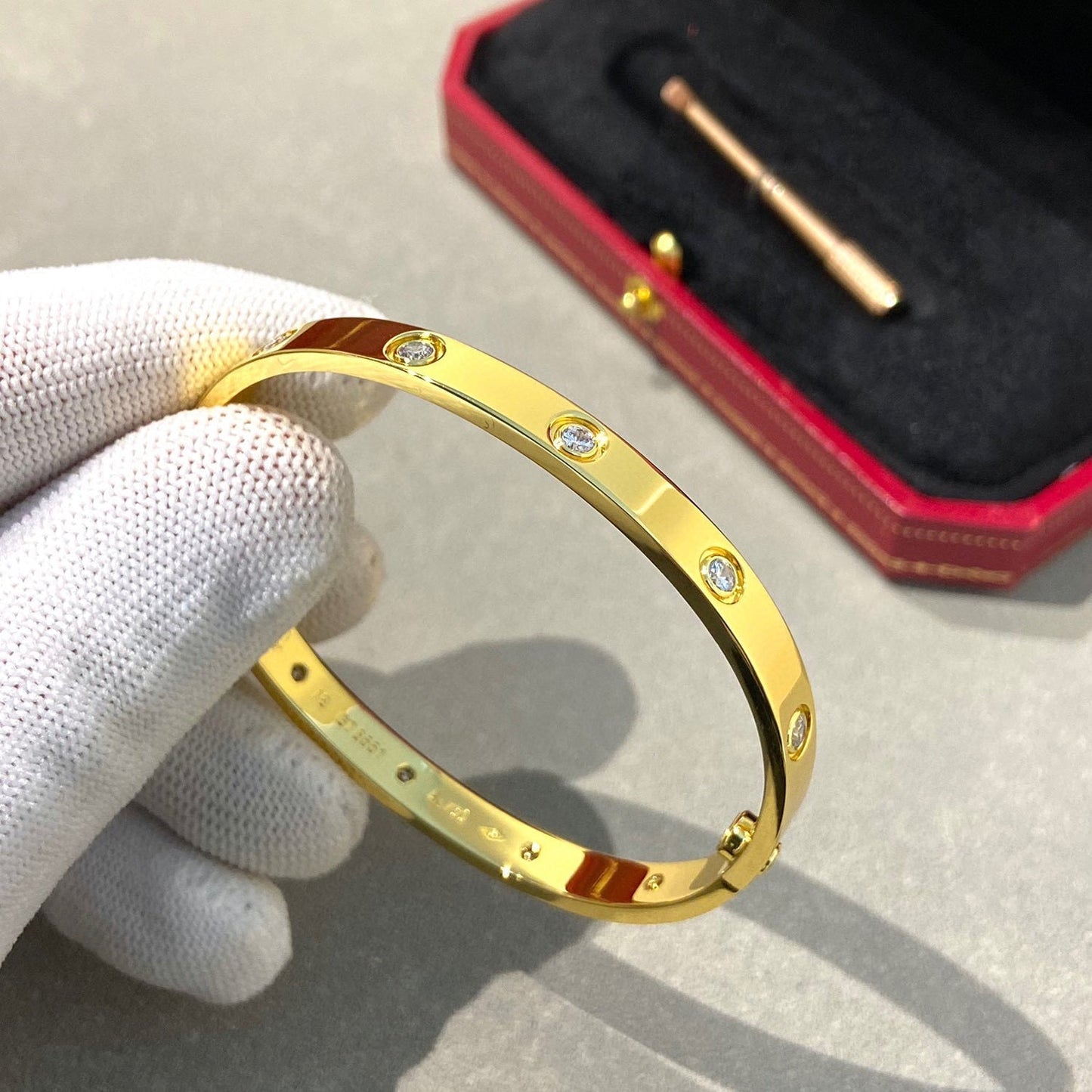 [Leaves]CLASSIC 6.1MM LOVE BANGLE - 10-DIAMOND