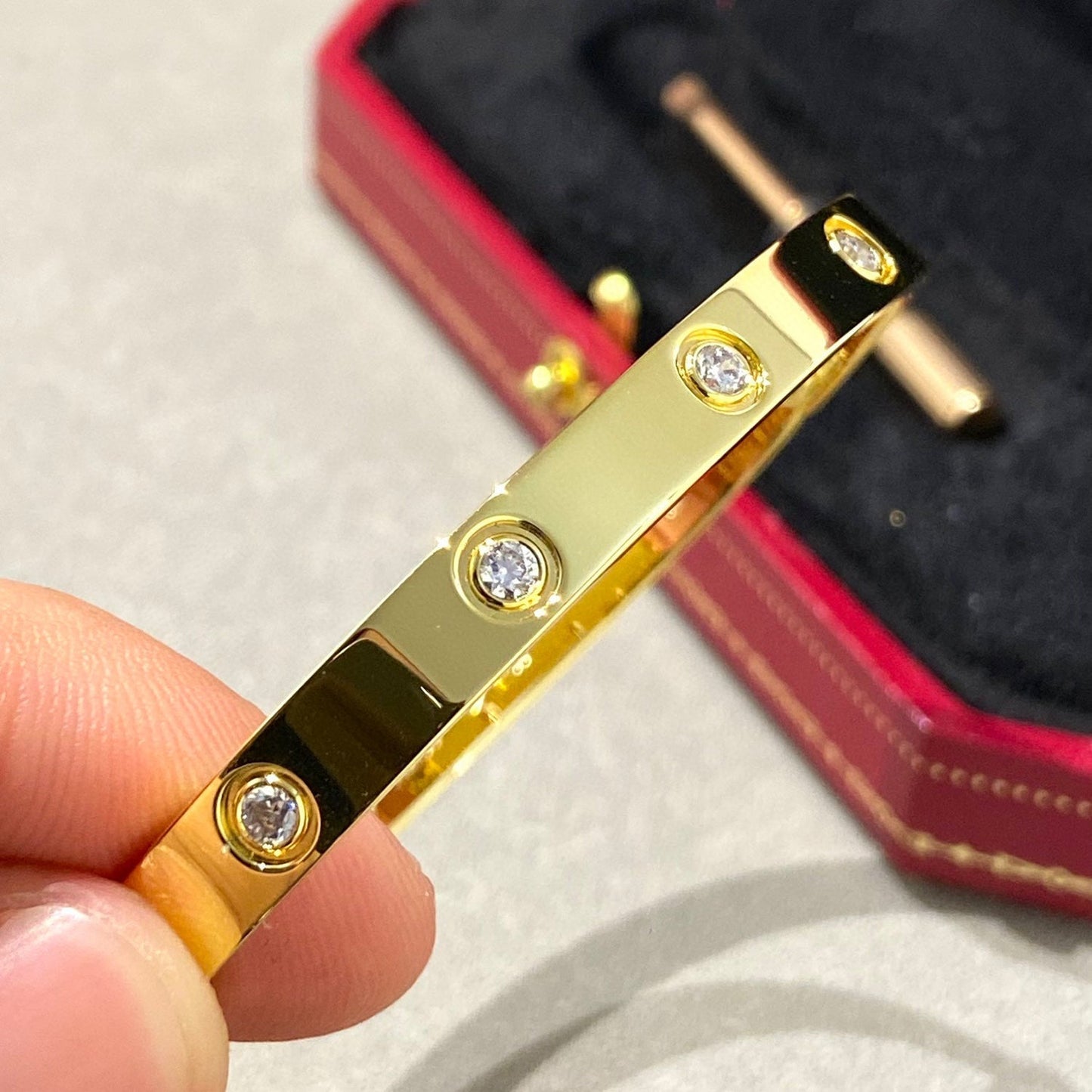 [Leaves]CLASSIC 6.1MM LOVE BANGLE - 10-DIAMOND