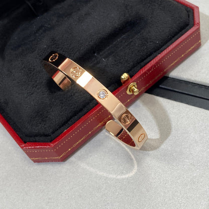 [Leaves]LOVE BRACELET 6.1MM 1 DIAMOND OPEN CUFF