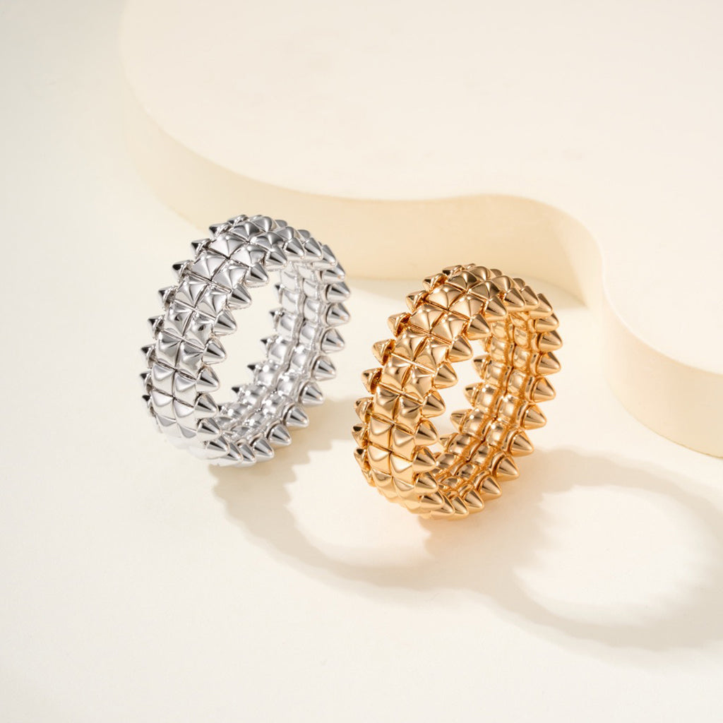 [Leaves]CLASH 9.2MM DOUBLE ROW RING