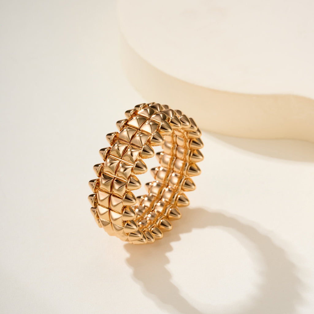 [Leaves]CLASH 9.2MM DOUBLE ROW RING