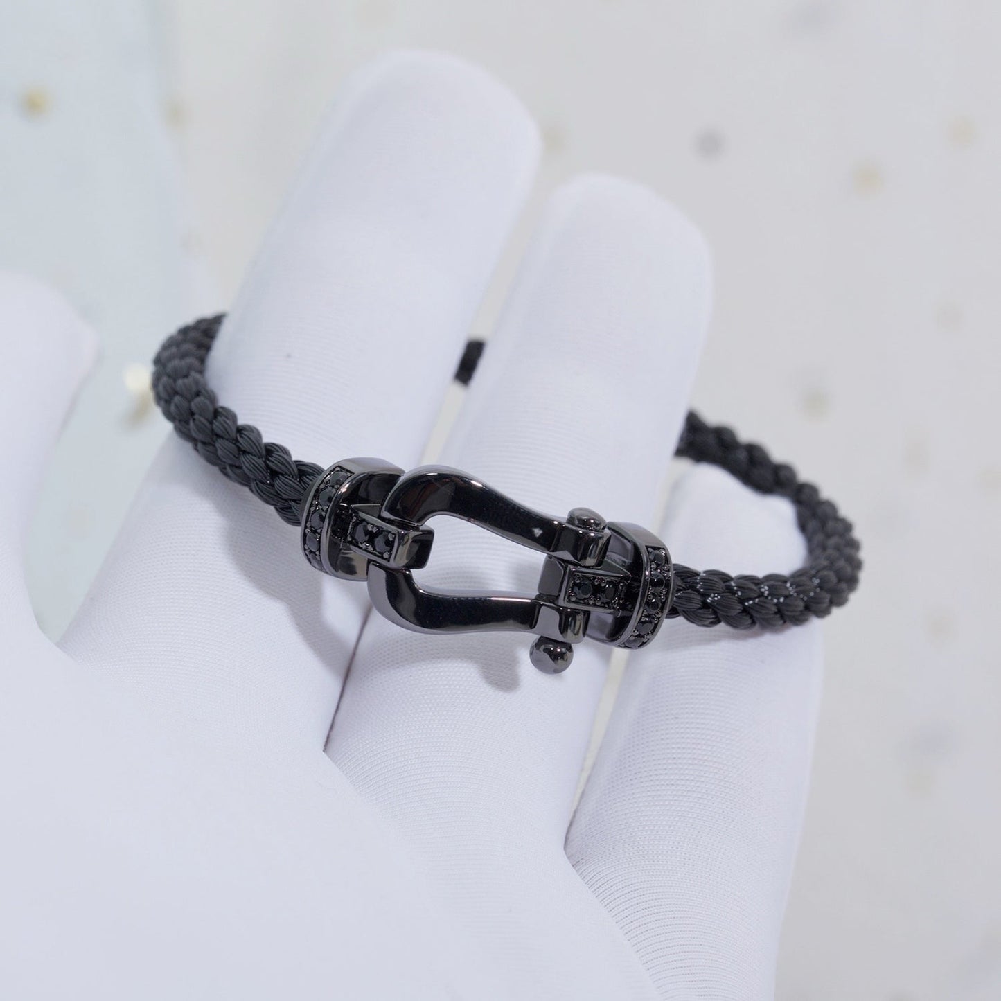 [Leaves]FORCE LARGE SERIES BLACK SAMURAI BRACELET