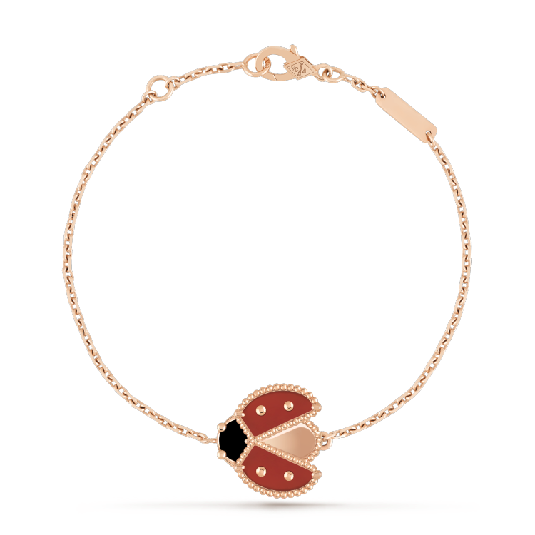 [Leaves]LUCKY SPRING 1 MOTIF PINK GOLD BRACELET