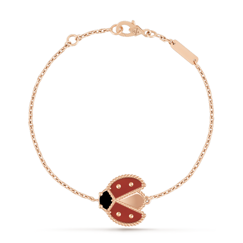 [Leaves]LUCKY SPRING 1 MOTIF PINK GOLD BRACELET