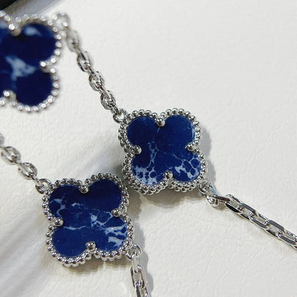[Leaves]LUCKY CLOVER 5-MOTIF BRACELET - PIETERSITE COLLECTION