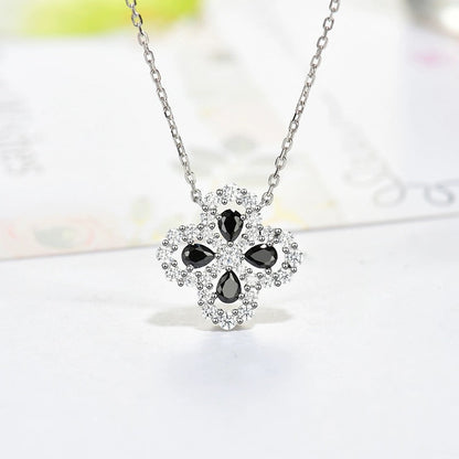 [Leaves]LOOP NECKLACE FULL MOTIF DIAMOND 16MM MULTIPLE COLORS