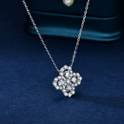 [Leaves]LOOP NECKLACE FULL MOTIF DIAMOND 16MM MULTIPLE COLORS
