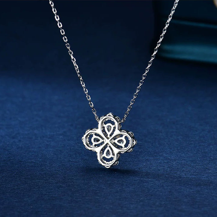 [Leaves]LOOP NECKLACE FULL MOTIF DIAMOND 16MM MULTIPLE COLORS