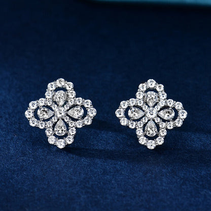 [Leaves]LOOP EARRINGS FULL MOTIF DIAMOND 16MM