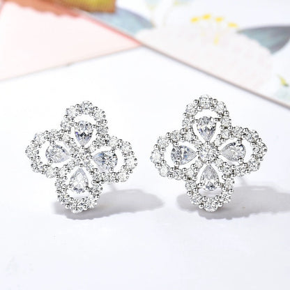 [Leaves]LOOP EARRINGS FULL MOTIF DIAMOND 16MM