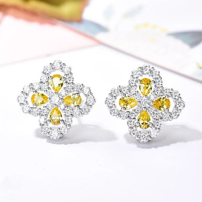 [Leaves]LOOP EARRINGS FULL MOTIF DIAMOND 16MM