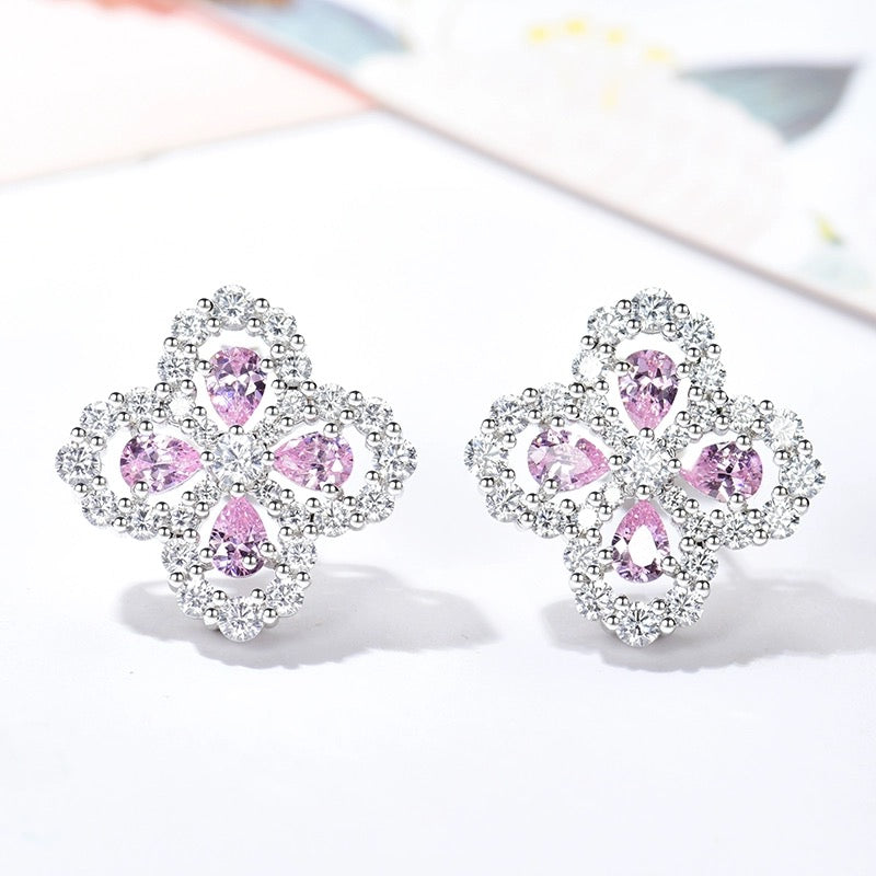 [Leaves]LOOP EARRINGS FULL MOTIF DIAMOND 16MM