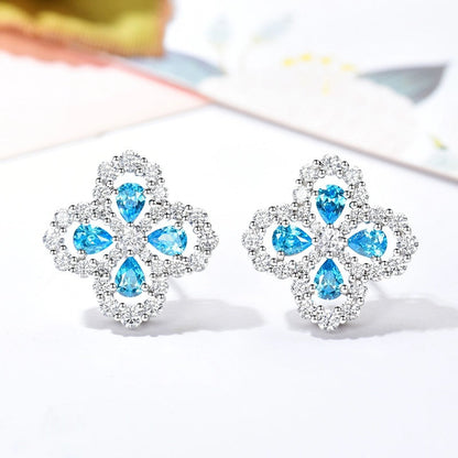 [Leaves]LOOP EARRINGS FULL MOTIF DIAMOND 16MM