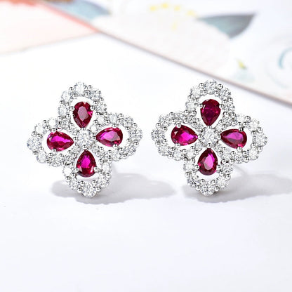 [Leaves]LOOP EARRINGS FULL MOTIF DIAMOND 16MM