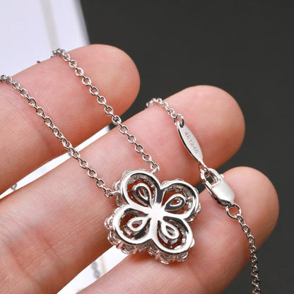 [Leaves]LOOP NECKLACE FULL MOTIF DIAMOND 16MM MULTIPLE COLORS