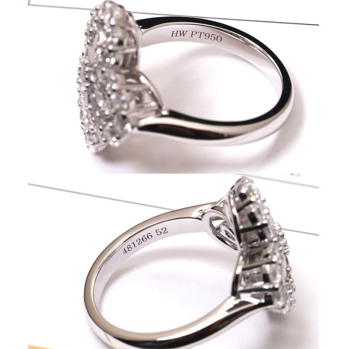 [Leaves]LOOP RING FULL MOTIF DIAMOND 16MM SILVE