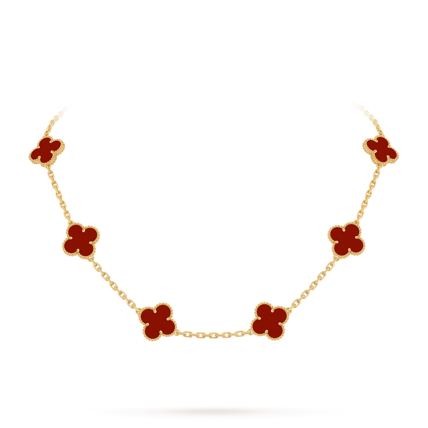 [Leaves]CLASSIC LUCKY 10-MOTIF CLOVER NECKLACE GOLD COLLECTION