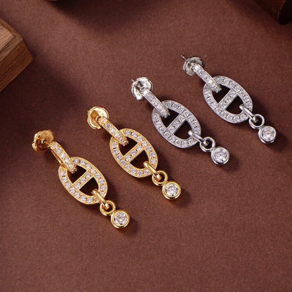 [Leaves]HM CHAINE DIAMOND EARRINGS