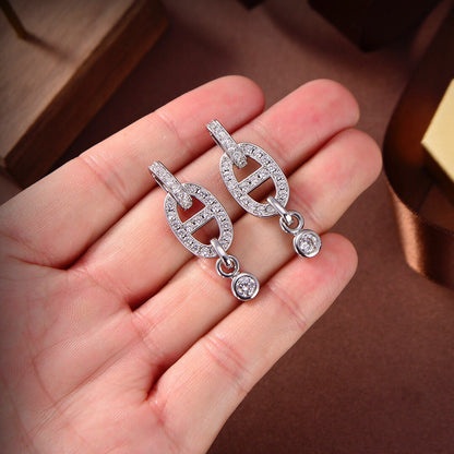 [Leaves]HM CHAINE DIAMOND EARRINGS