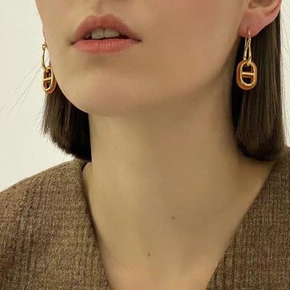 [Leaves]HM O'MAILLON GOLD EARRINGS