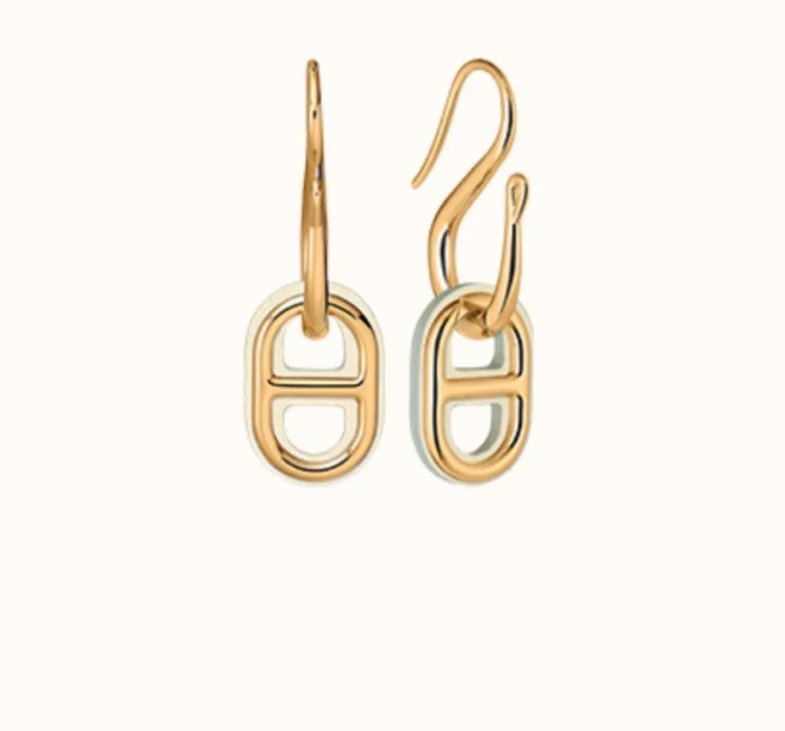 [Leaves]HM O'MAILLON GOLD EARRINGS