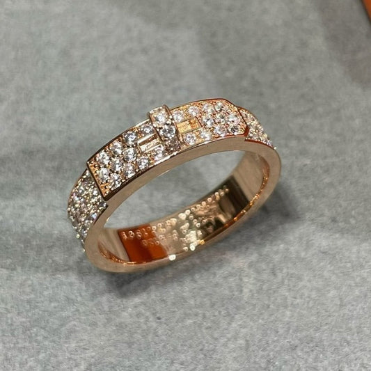 [Leaves]KELLY ROSE GOLD DIAMOND RING