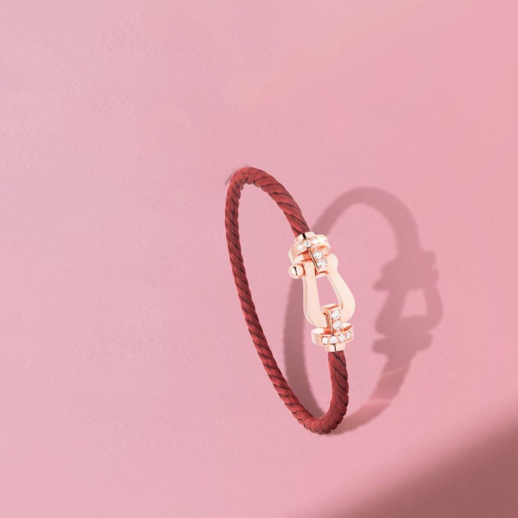 [Leaves]FORCE 10 HALF DIAMOND PINK GOLD RED CORDERI LARGE AND MEDIUM MODEL