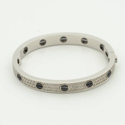 [Leaves]LOVE BRACELET 6.1MM DIAMOND-PAVED CERAMIC