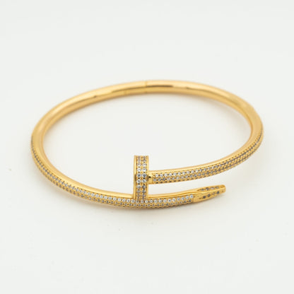 [Leaves]JUSTE UN CLOU 3.5MM FULL PAVÉ NAIL BANGLE